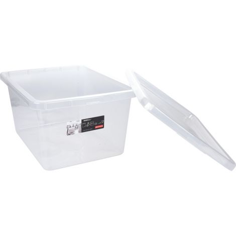 Cutie transparenta 20 litri, 43 x 33 x 21.6  cm, pentru depozitare materiale educationale, gradinita, scoala - imagine 8